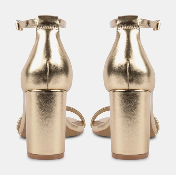 STEVE MADDEN Dylann Gold Women's Heels - Picture 4 of 8